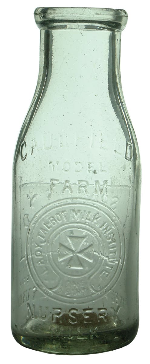 Caulfield Model Farm Lady Talbot Milk Institute Bottle