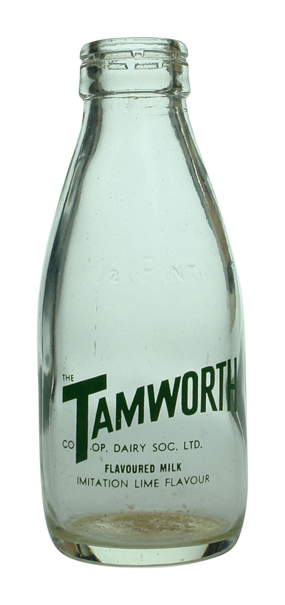 Tamworth Dairy Society Lime Flavoured Milk Bottle