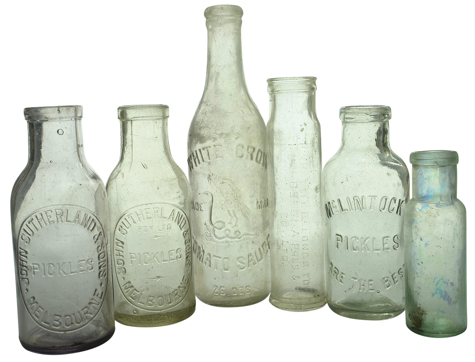 Collection Old Vintage Bottles