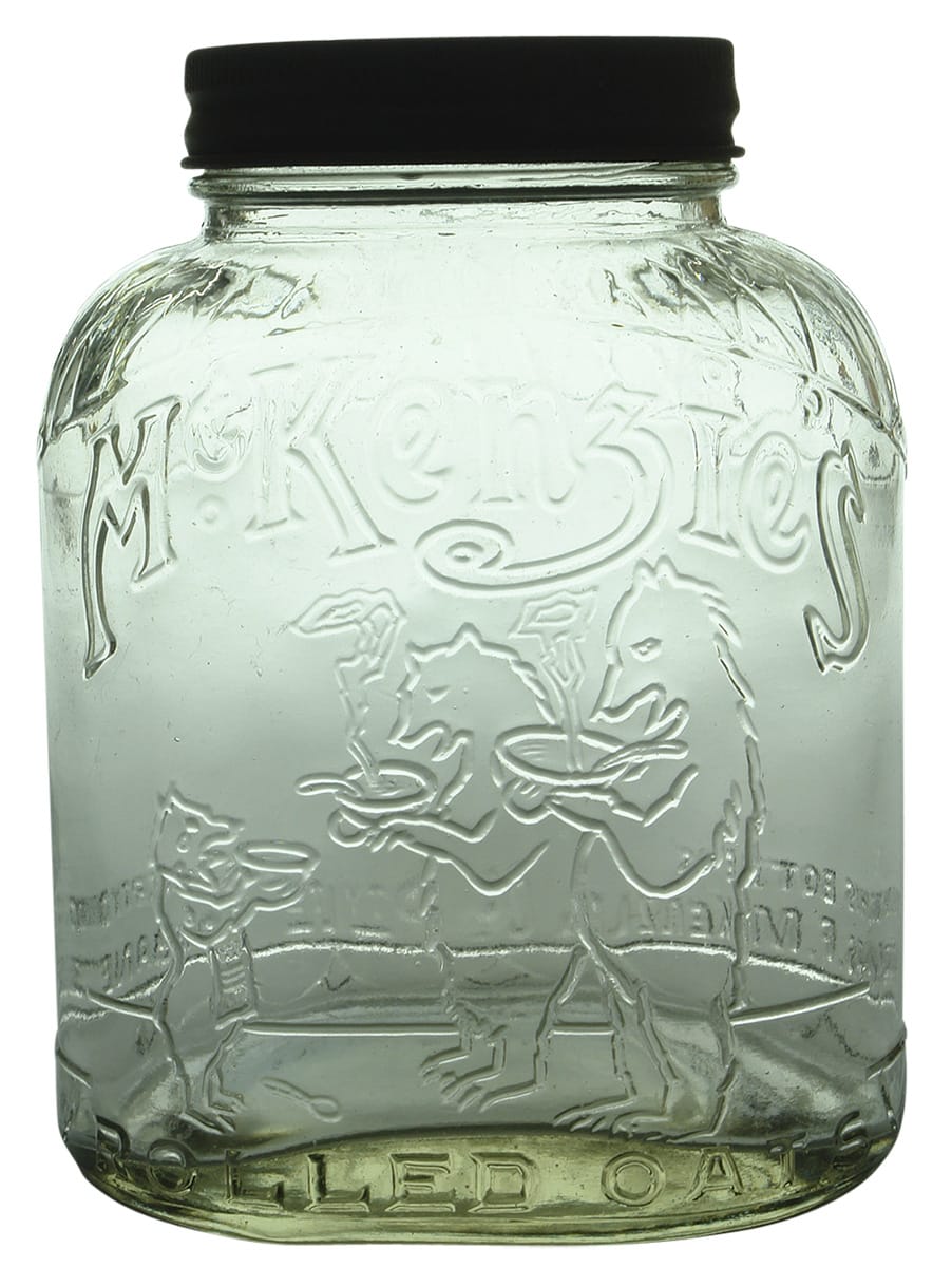 McKenzie's Oats Three Bears Advertising Jar