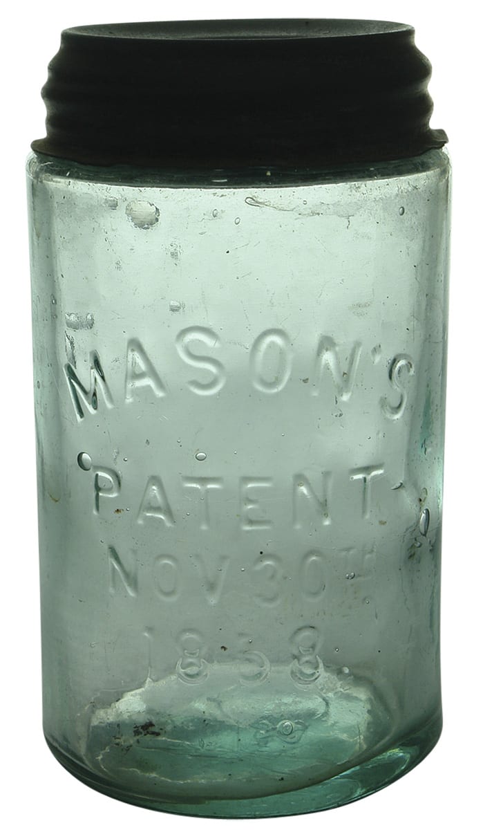 Mason's Patent 1858 Fruit Preserving Jar