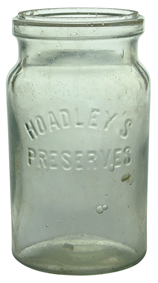 Hoadley's Preserves Antique Glass Jar