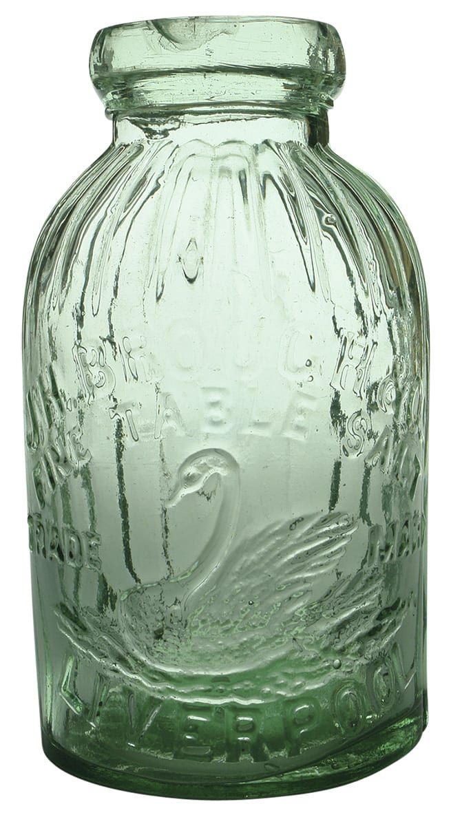 Brough Liverpool Swan Glass Salt Jar