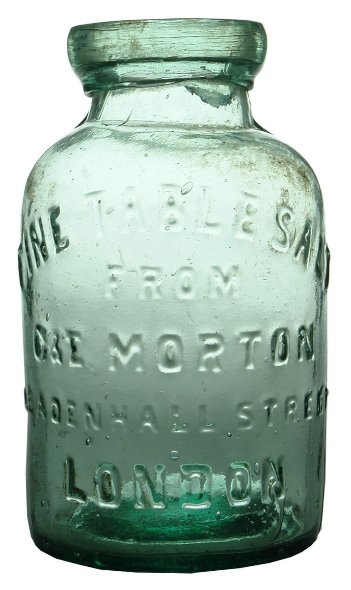 Fine Table Salt Morton London Glass Jar