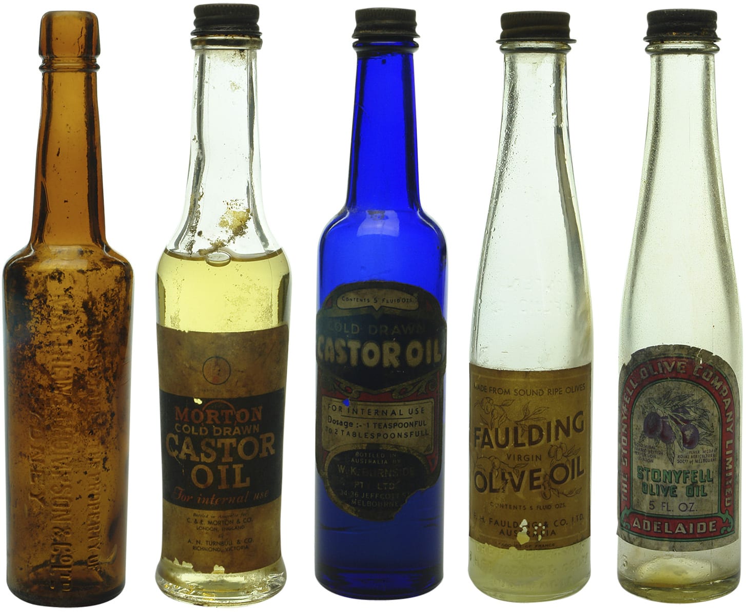 Collection Castor Olive Oil Bottles