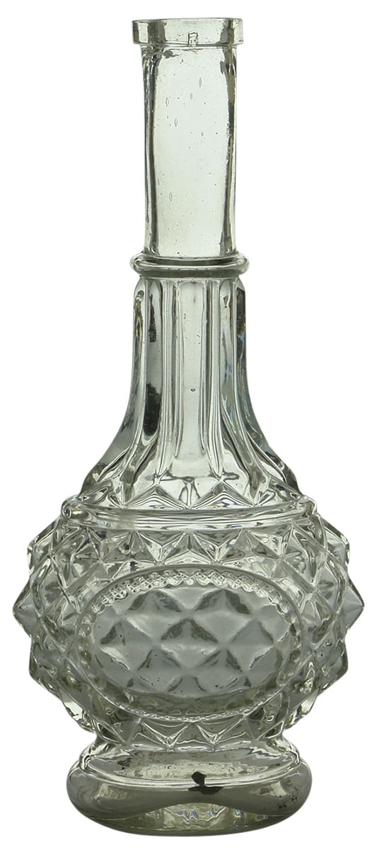 Hobnail Pattern Glass Perfume Bottle