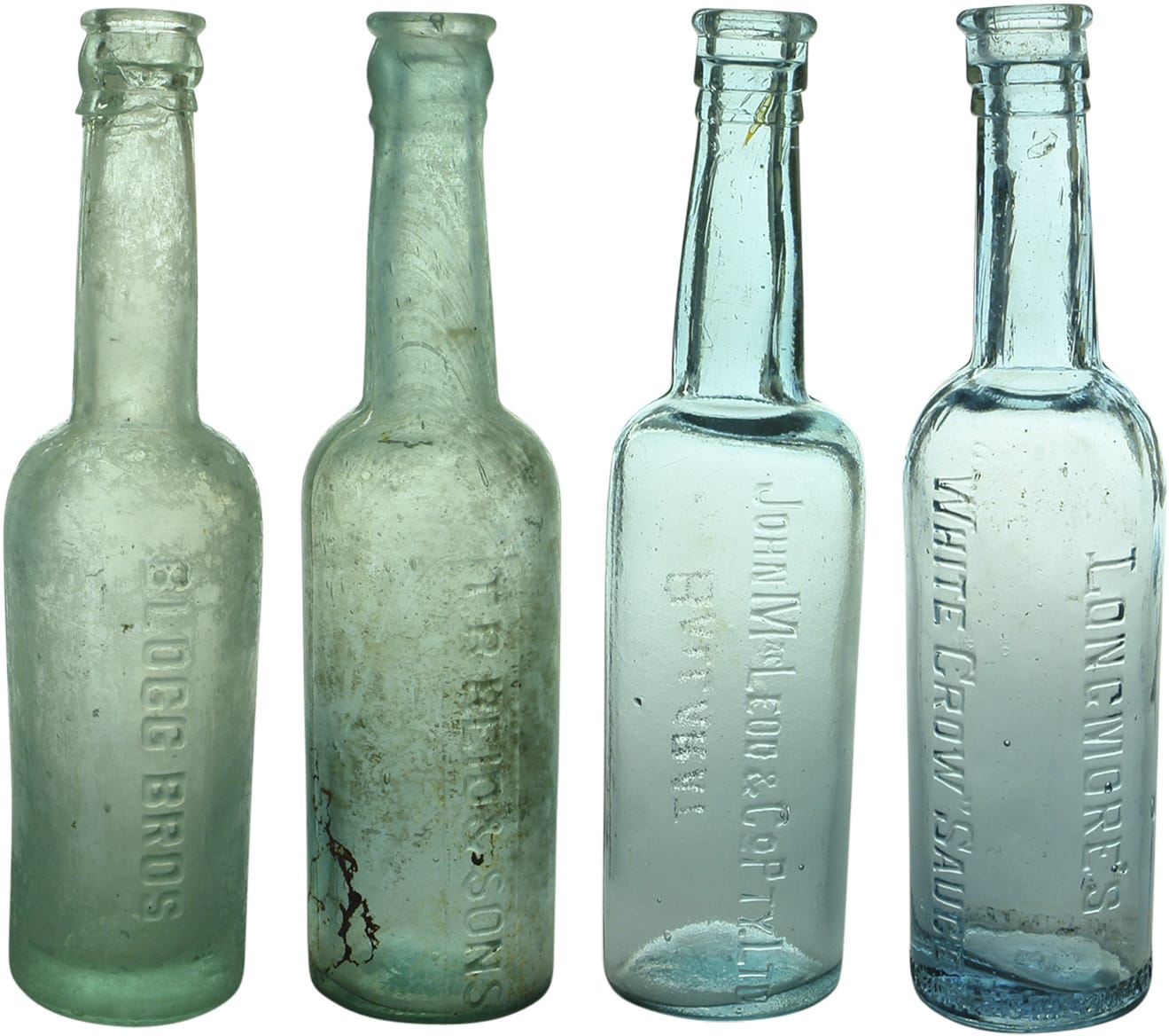 Collection Old Antique Sauce Bottles