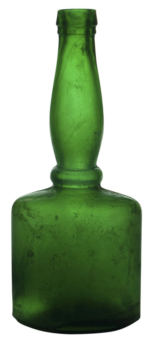 Green Glass Vintage Antique Bottle