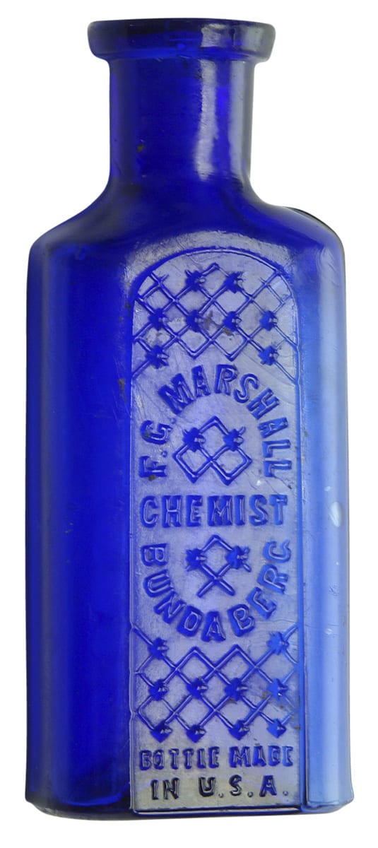 Marshall Chemist Bundaberg Cobalt Blue Bottle