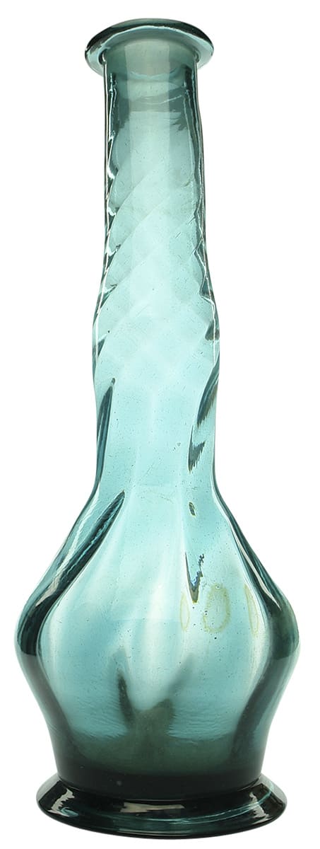 Swirled Pattern Large Display Glass Bottle