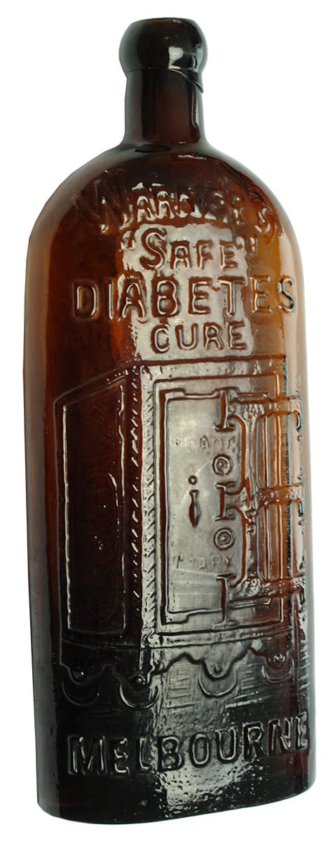 Warner's Safe Diabetes Cure Melbourne Antique Bottle