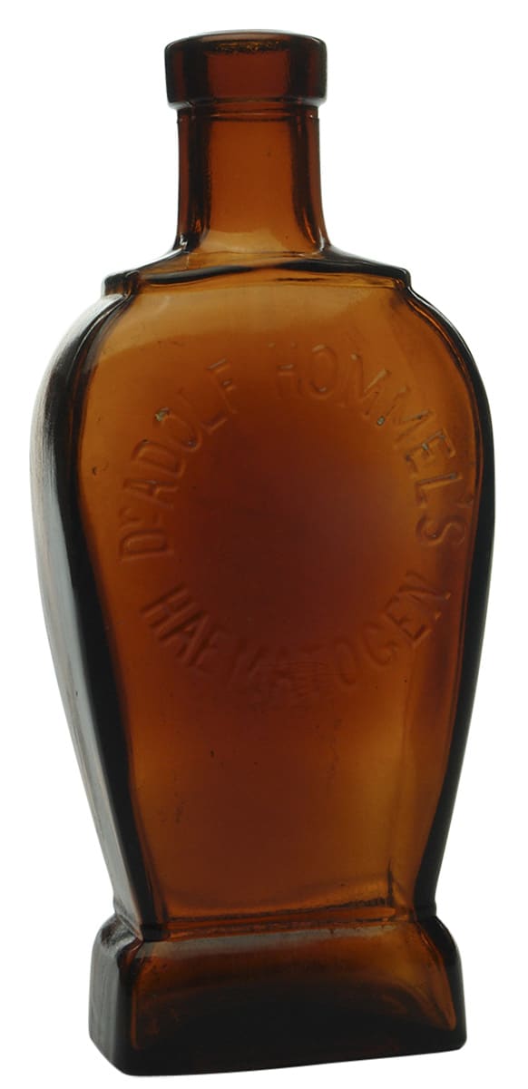 Adolf Hommel's Haematogen Amber Glass Bottle