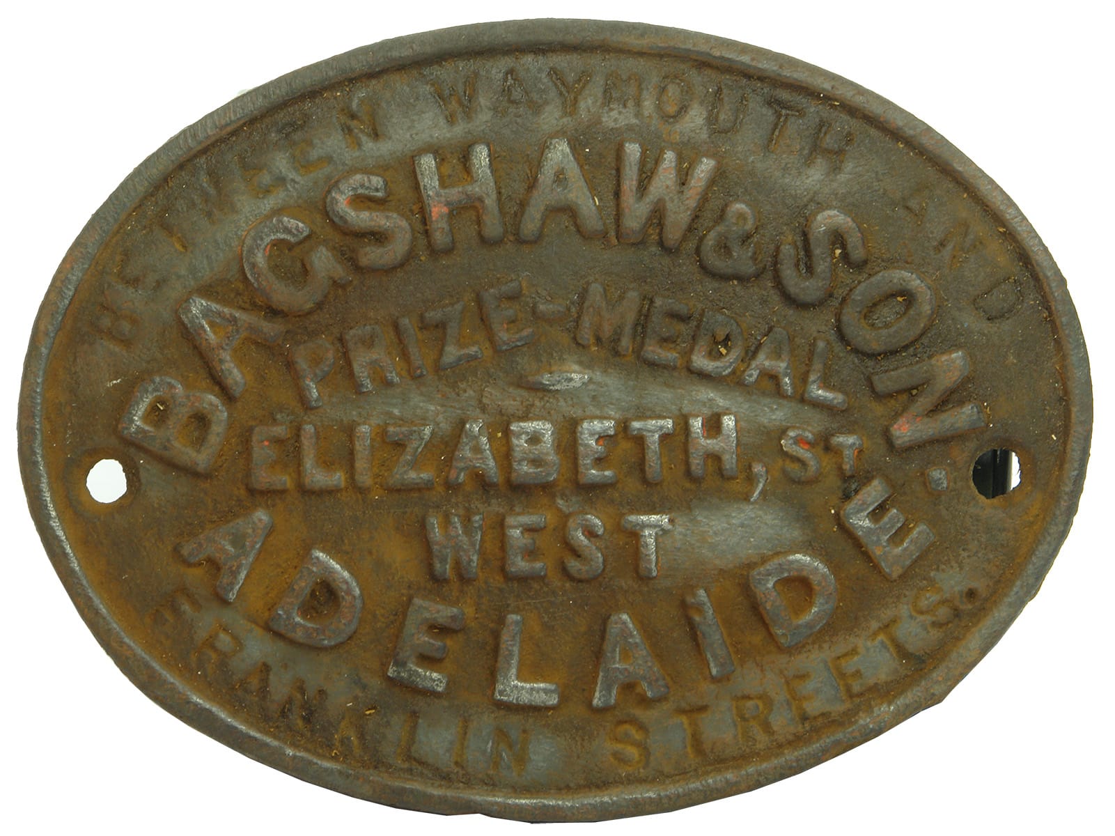 Bagshaw West Adelaide Metal Tag