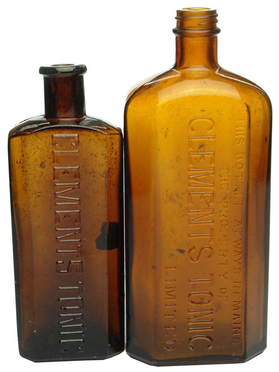 Clements Tonic Amber Glass Bottles