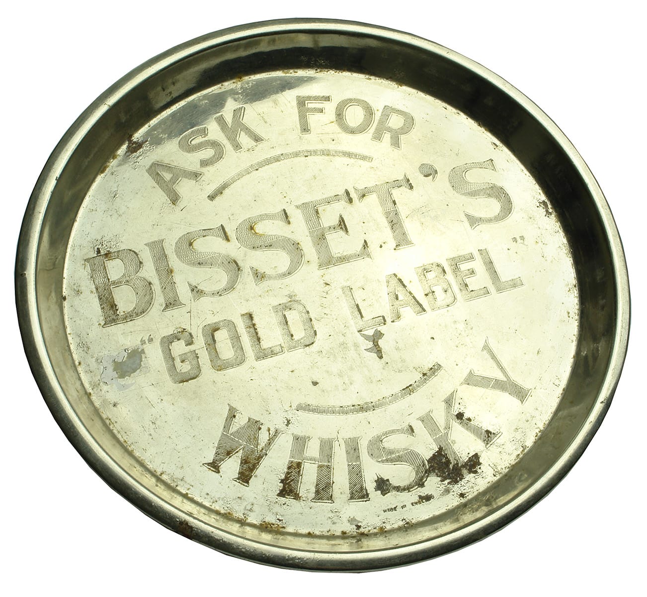 Bisset's Gold Label Whisky Serving Tray