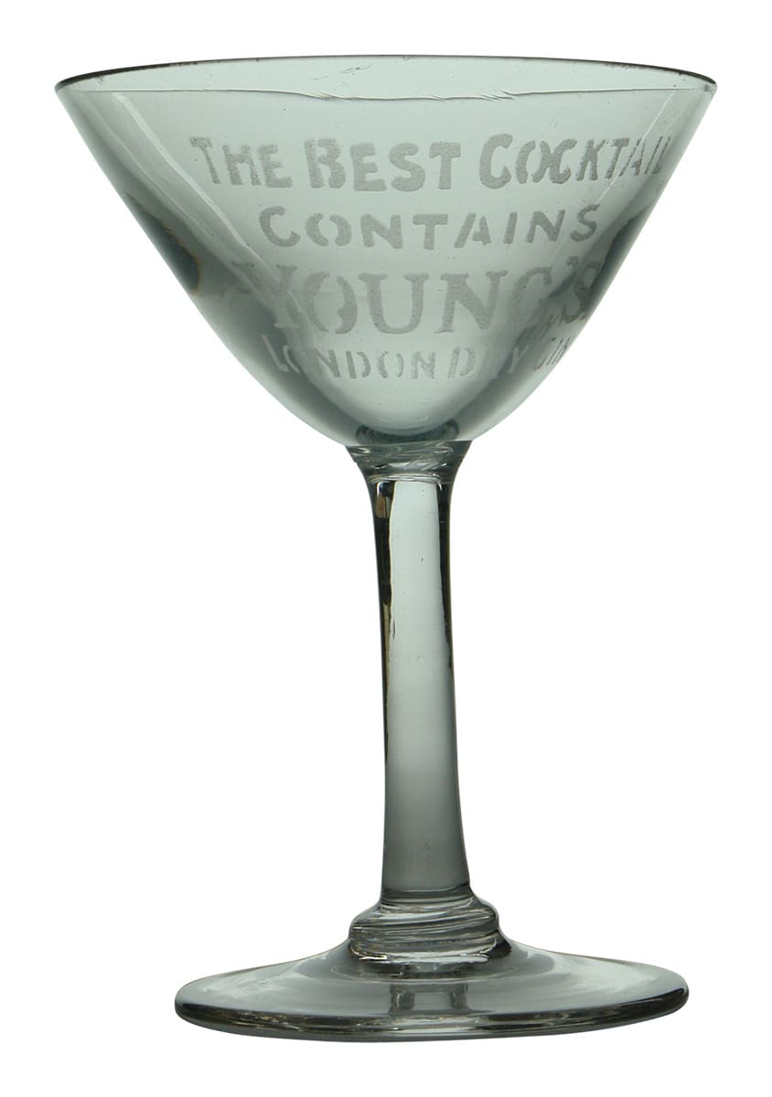 Best Cocktal contains Young's London Gin Advertising Glass