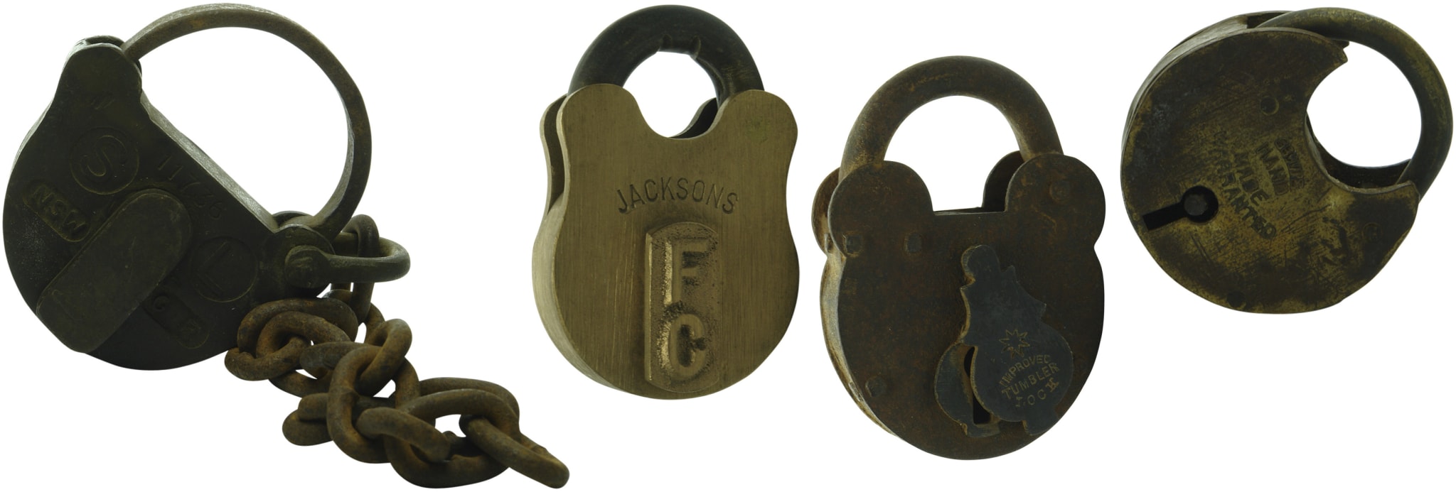 Collection Brass Cast Iron Padlocks