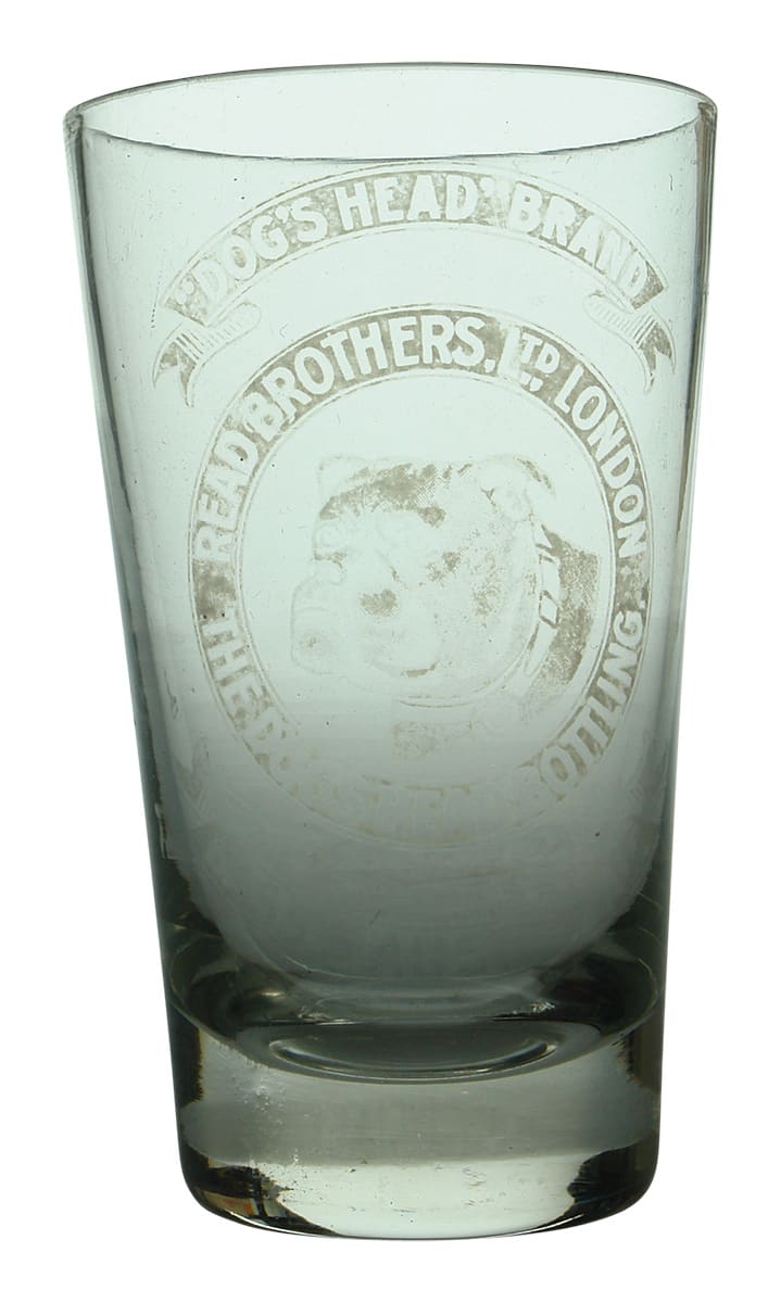 Dog's Head Brand Bass's Austral Ale Etched Glass