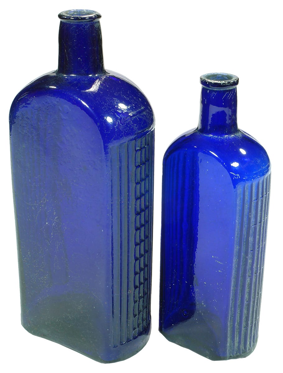 Collection Cobalt Blue Antique Bottles