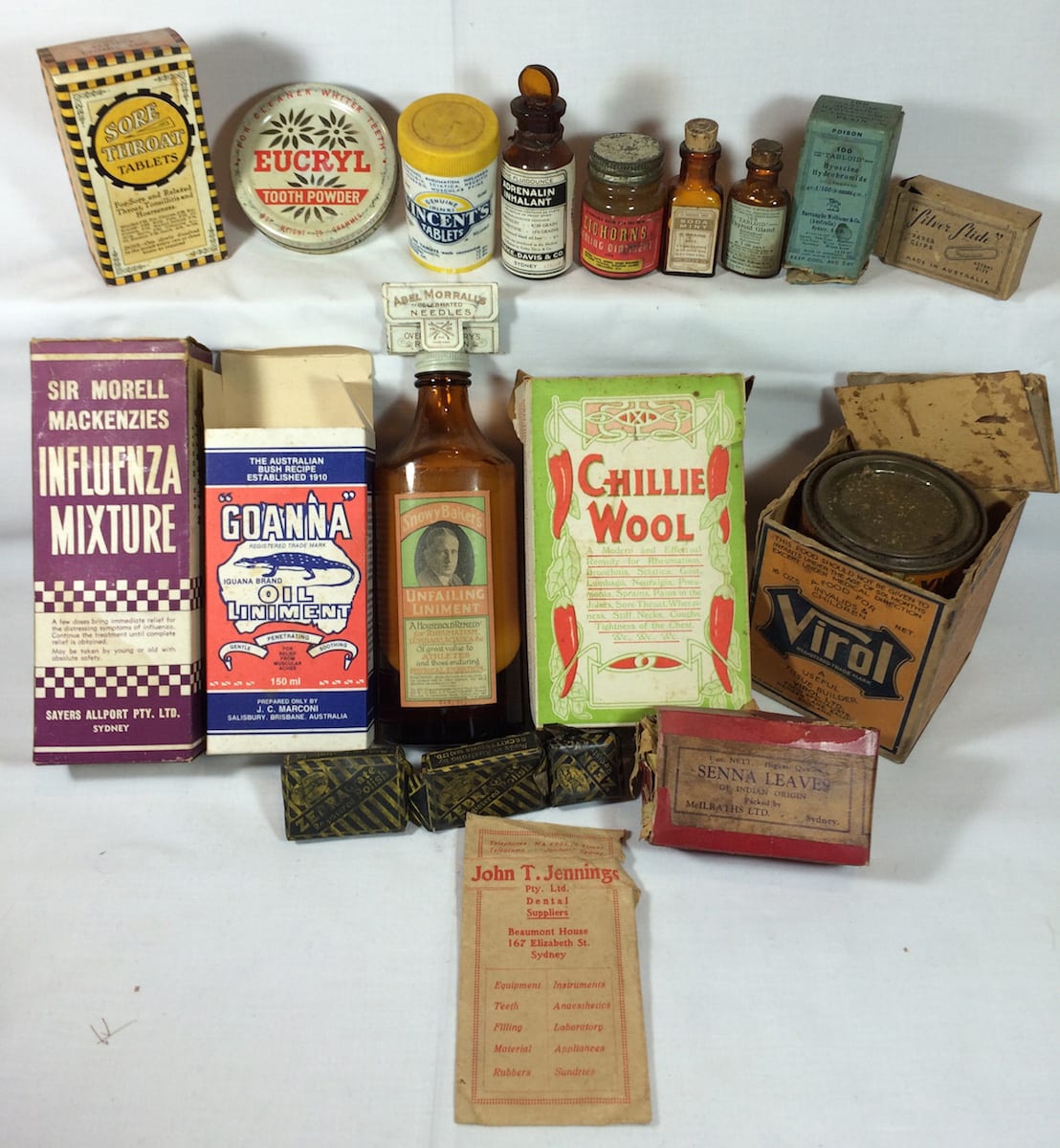 Collection Vintage Old Packaging Pharmacy Cosmetics