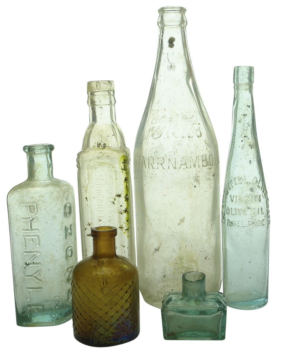 Collection Old Vintage Bottles