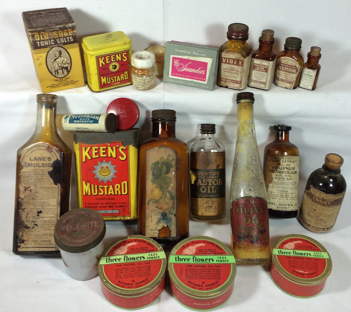 Collection Vintage Old Packaging Pharmacy Cosmetics