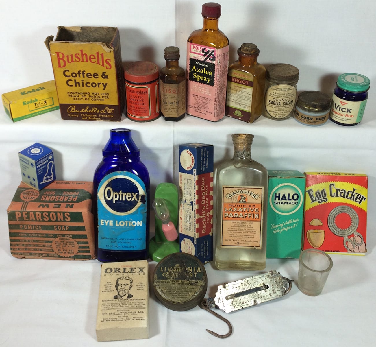Collection Vintage Old Packaging Pharmacy Cosmetics