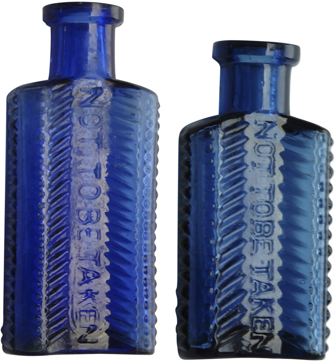 Not to be taken Cobalt Blue Bottles