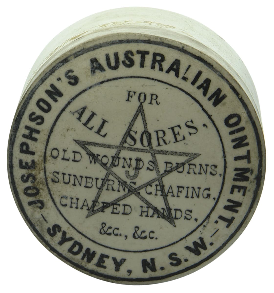 Josephson's Australian Ointment Sydney Pot Lid