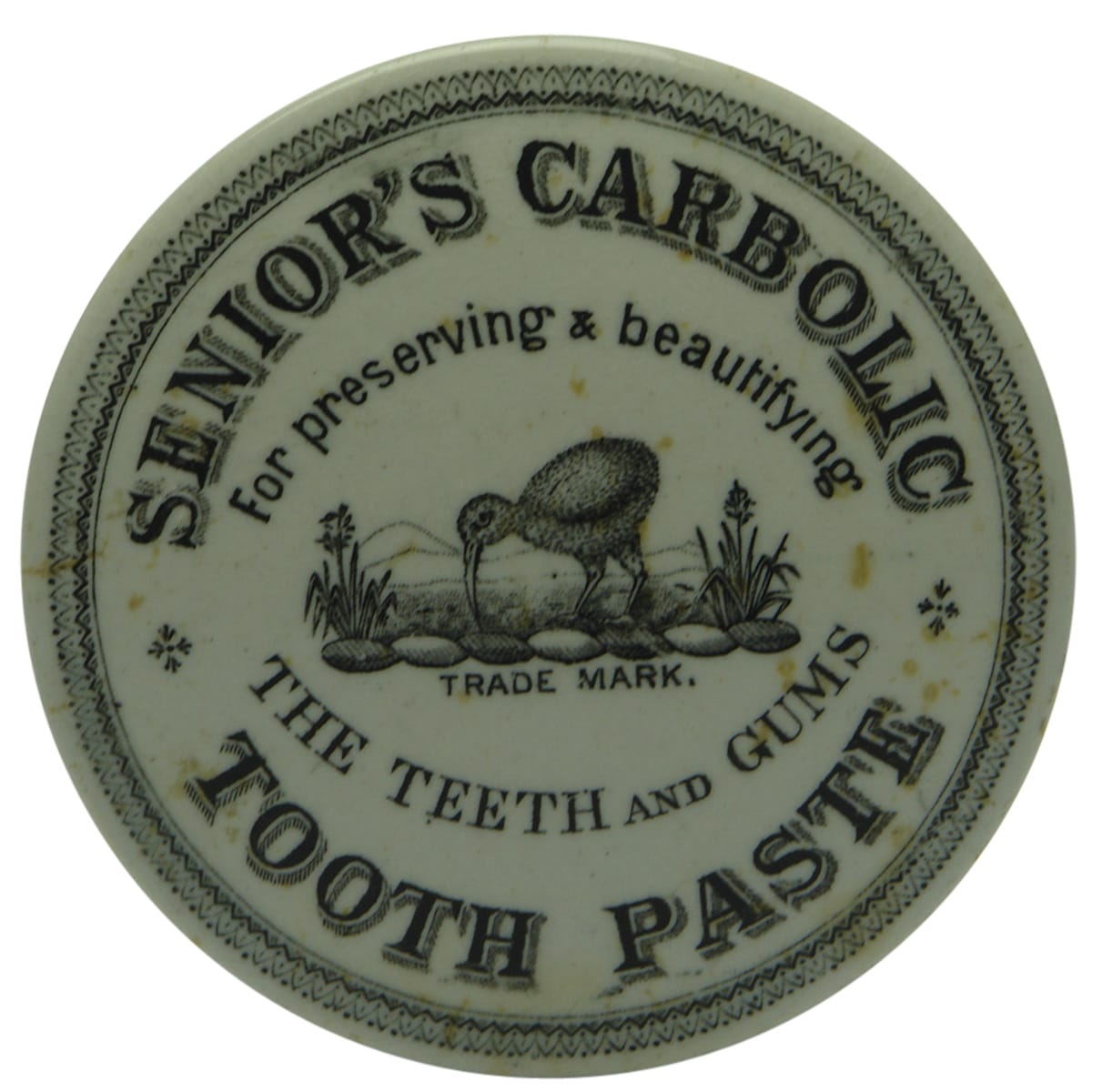 Senior's Carbolic Tooth Paste Kiwi Pot Lid