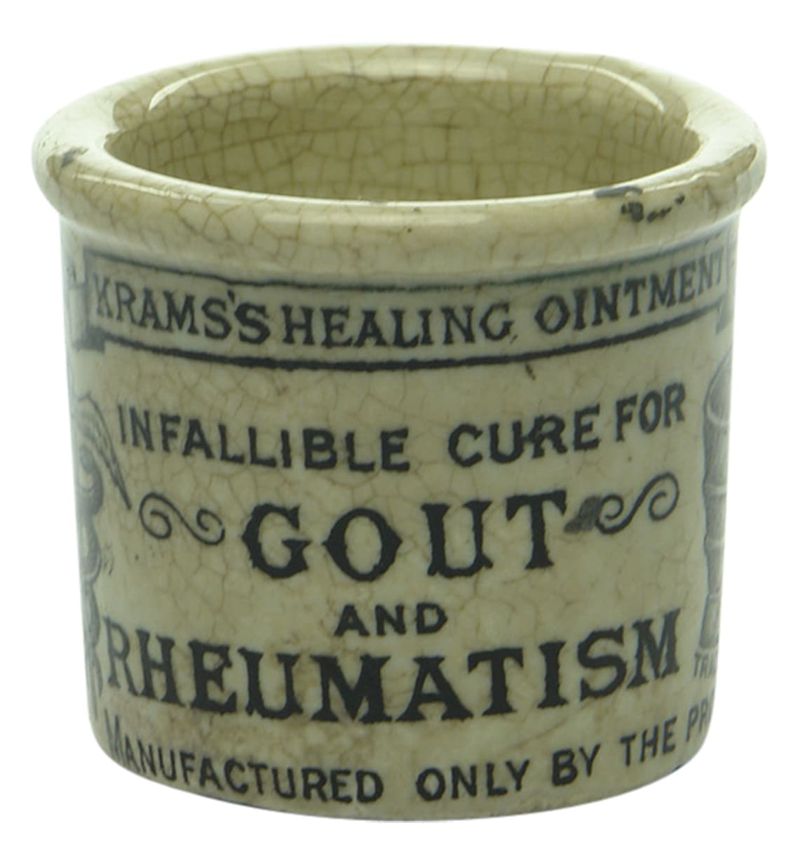 Krams Gout Rheumatism Healing Ointment Pot