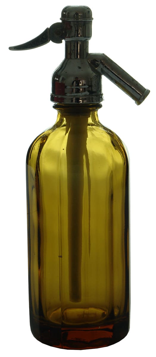 Honey Amber Soda Syphon Miniature Sample Bottle