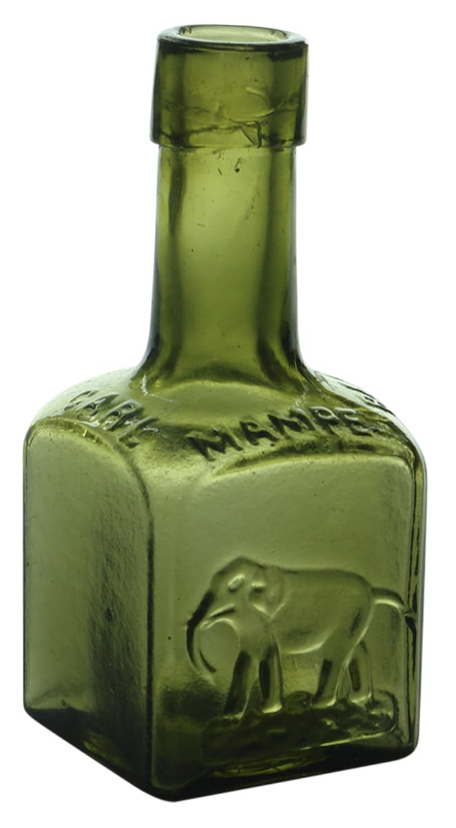 Carl Mampe Berlin Elephant Antique Bitters Bottle