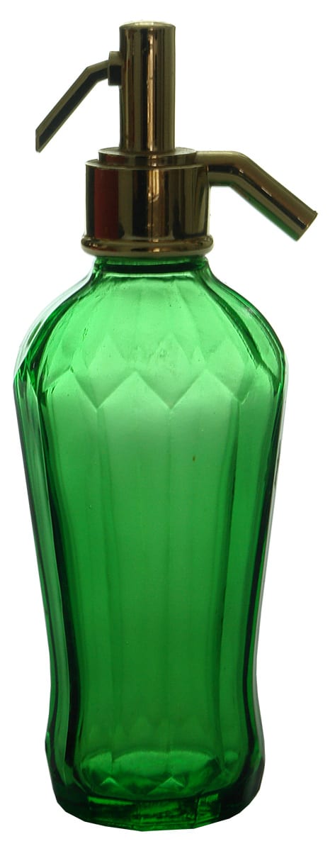 Green Glass Sample Miniature Soda Syphon