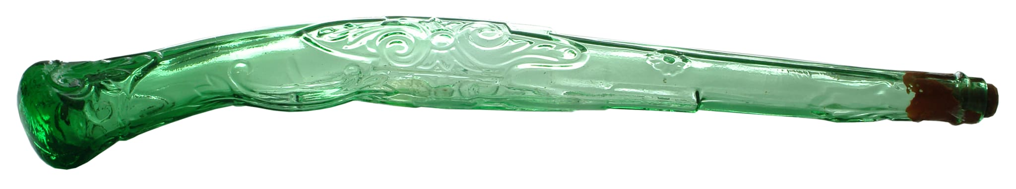 Frango's Bundaberg Rum Pistol Green Glass Bottle