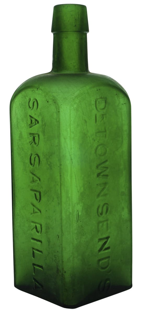 Townsend's Sarsaparilla Albany Green Glass Bottle