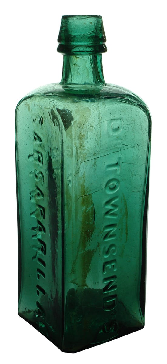 Townsend's Sarsaparilla Albany Green Glass Bottle