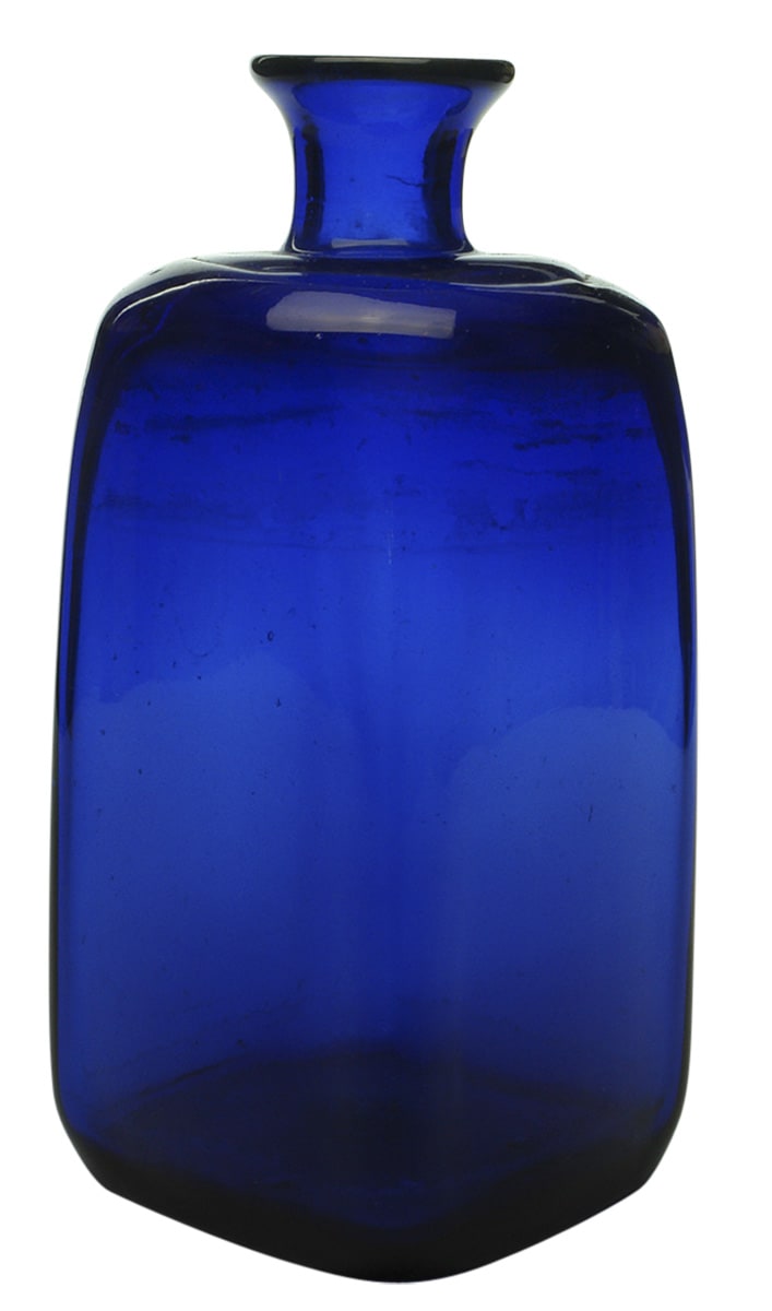 Cobalt Blue Flared Lip Decanter Bottle