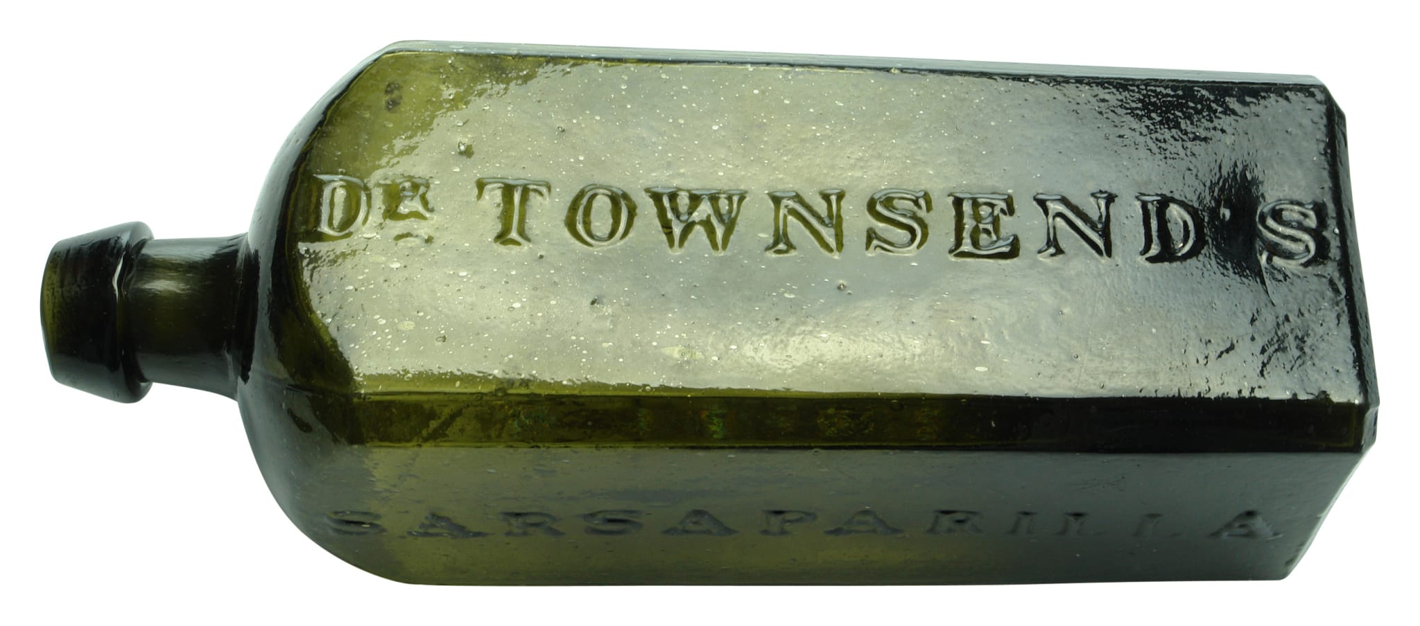 Townsend's Sarsaparilla Albany Green Glass Bottle