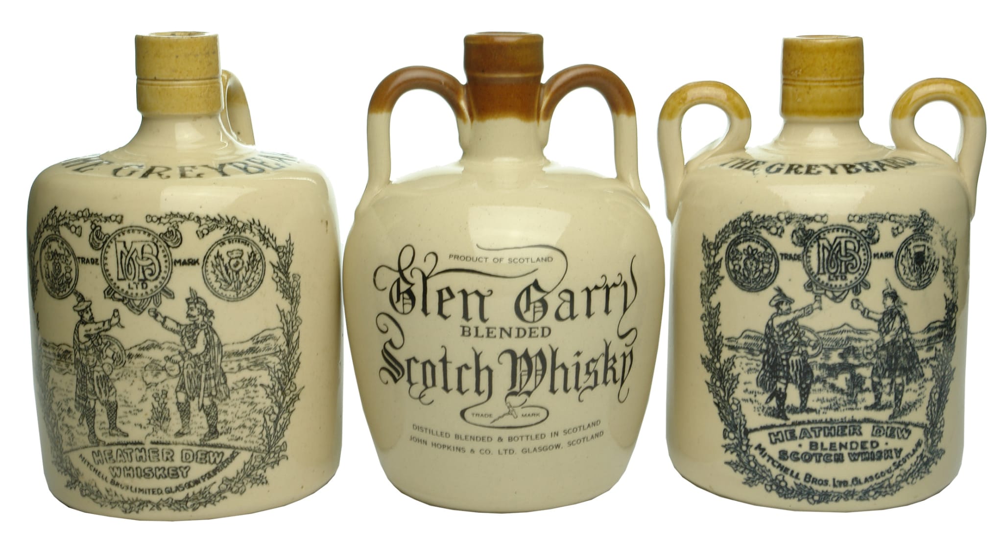 Collection Stoneware Whisky Jugs