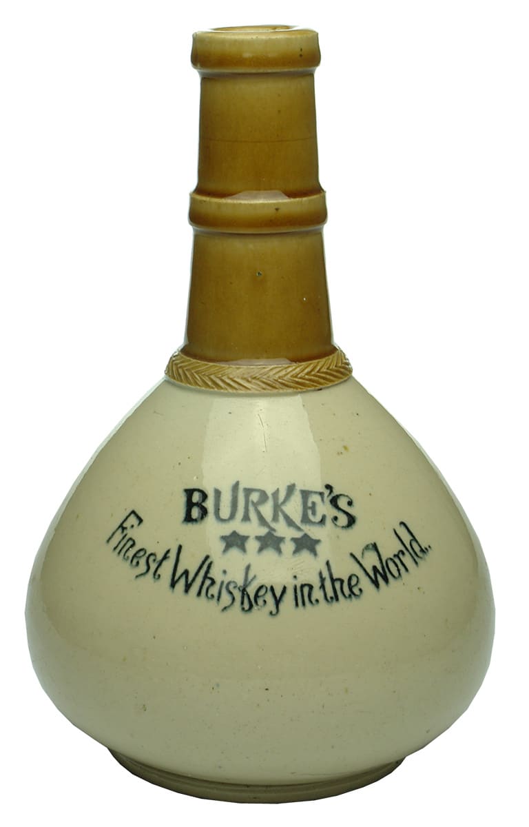 Burke's Finest Whiskey World Stoneware Jug