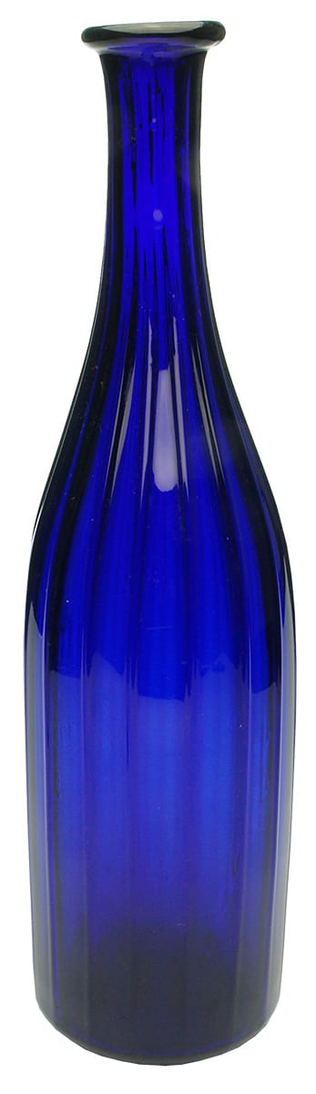 Cobalt Blue Glass Pontil Georgian Victorian Decanter