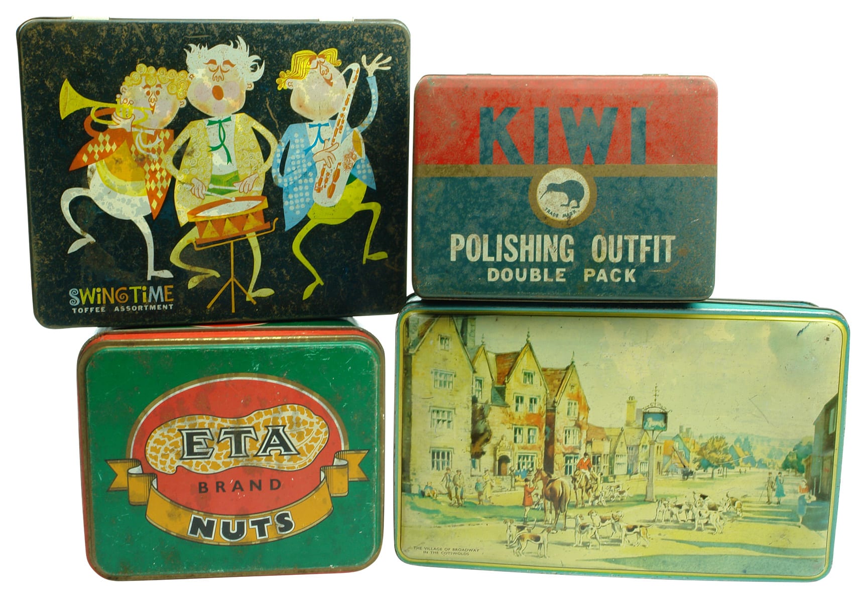 Collection Old Vintage Tins