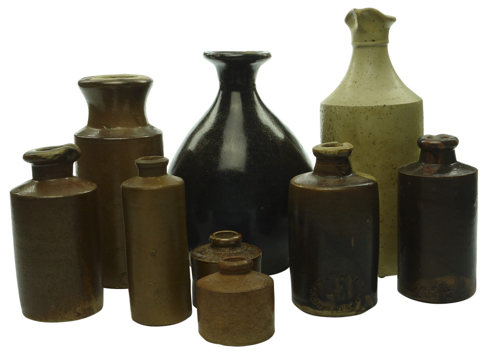 Collection Old Stoneware Bottles