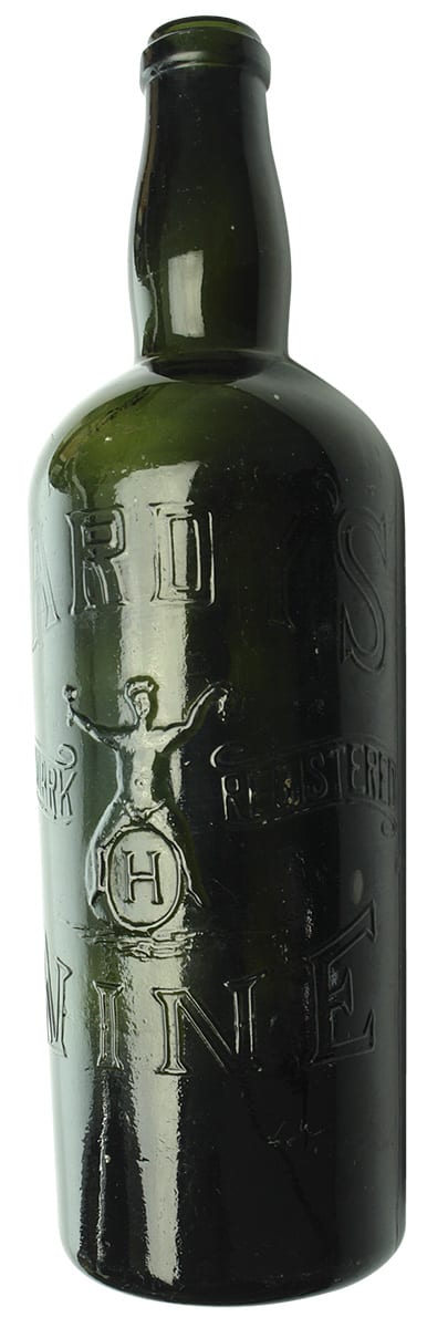 Hardy's Wine Bacchus Barrel Antique Bottle