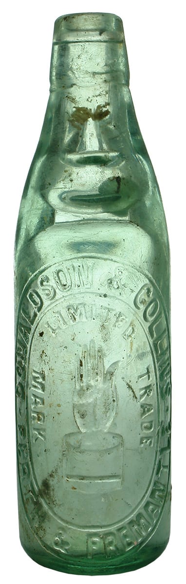 Donaldson Collins Hand Codd Marble Bottle
