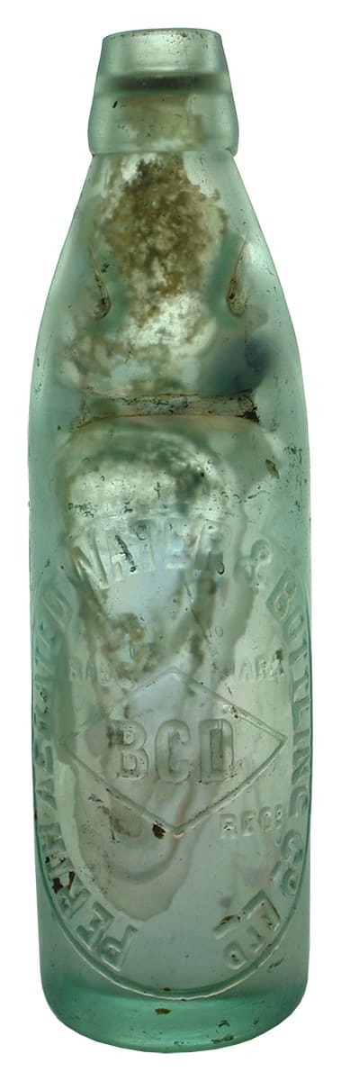 Perth Aerated Water Bottling Blue Marble Bottle