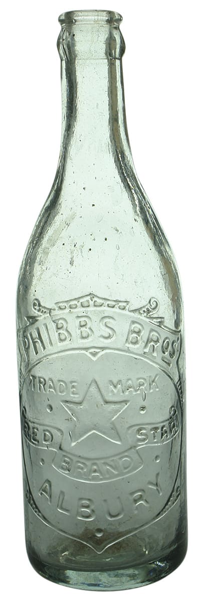 Phibbs Bros Albury Red Star Brand Bottle