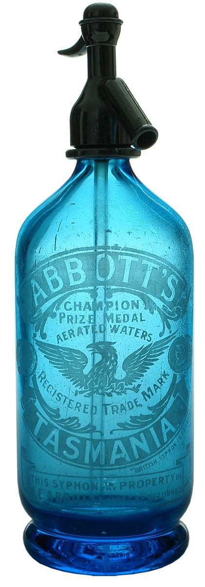 Abbott's Tasmania Blue Vintage Soda Syphon