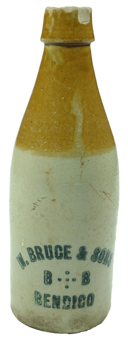 Bruce Bendigo Stoneware Ginger Beer Bottle